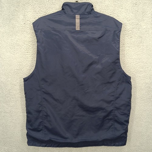 Under Armour Large Navy Blue Gray Reversible Vest Full Zip Sleeveless Activewear - Picture 4 of 13