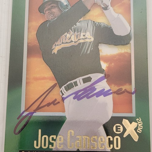Jose Canseco 1997 Skybox EX-2000 base #37 su carta autografo JSA HGA - Foto 4 di 9