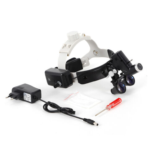 Lupas binoculares quirúrgicas médicas dentales lupa diadema faro LED - Imagen 5 de 17