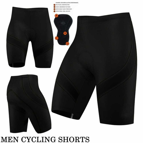 Men's Cycling Cool Max Padded Compression Bicycle Shorts Nylon Lycra MOD Wears - Picture 4 of 12