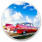 2 x Vinyl Stickers 30cm - Red Car Cuba Havana Cool Cool Gift #2781