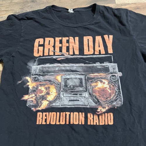 Vintage GREEN DAY Revolution Radio T Shirt Mens Size M Medium Black - Picture 4 of 6