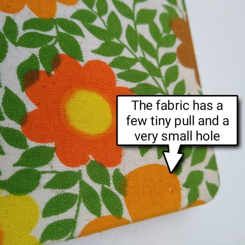 Retri Scrapbook 1960s Marimekko ? Orange Flower Power Fabric Spider Web Paper - Picture 11 of 12