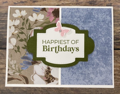 Stampin Up Kartenset "Happy Birthday" Kartenset wild blühend - ergibt 4 Karten