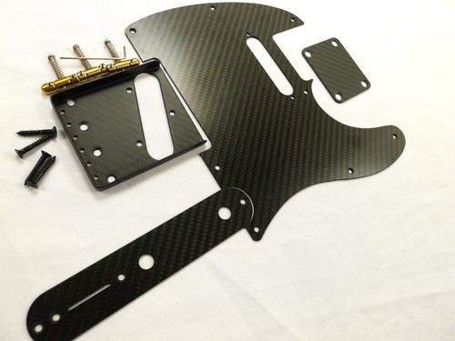 Kohlefaser Tele Brücke Schlagbrett Steuerplatte Halsplatte Set Matt USA Versand  - Bild 1 von 14
