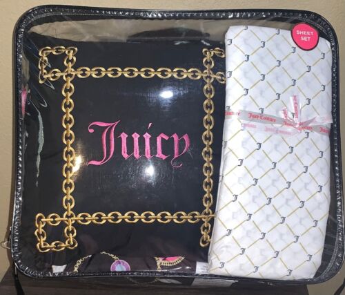 Juicy Couture Jewelery Gems Crowns QUEEN Bed Set Comforter, Shams, Sheets,Pillow - Picture 2 of 9