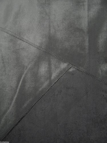 Preciosa falda lápiz de terciopelo negro para dama detalle de costura en la cintura ajustada - Imagen 2 de 3