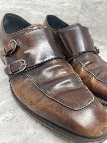 Salvatore Ferragamo Schuhe Herren Größe 9,5 EE braun doppelter Mönchsriemen - Bild 13 von 18