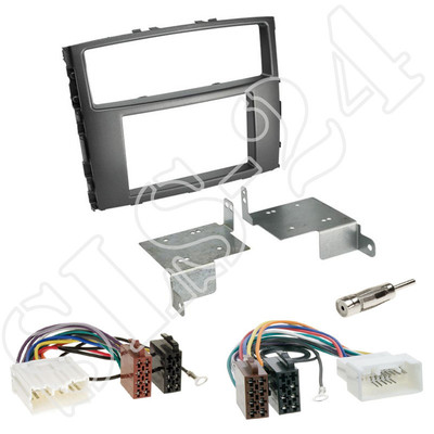 Alfa Romeo Giulietta doble 2 din instalación marco radio diafragma plateado adaptador ISO