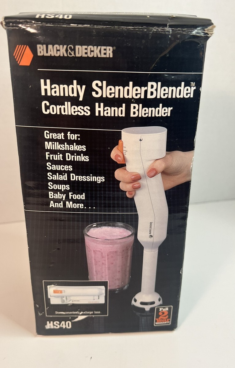 🔥Brand New Vintage Black Decker Handy SlenderBlender Cordless Hand Blender  🔥