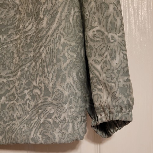 Izod Women Medium Pullover Jacket Soft Green Gray Abstract Paisley Golf 1/4 Zip - Picture 7 of 12