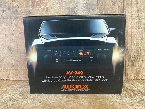 Audiovox Digital AV-949 AM FM MPX Cassette Clock Car Stereo NEW! SEALED!
