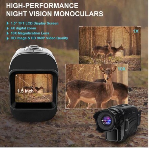 Night Vision Monocular NV3185 Infrared Digital Hunting Telescope 300m Distance - Picture 4 of 10