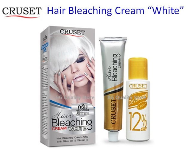Cruset Hair Bleaching Cream Powder White Gold Color Dye Fashion