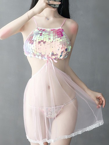 Women Lingerie Set Beach Outfits Carnivals Nightwear Bottom Costume See-through - Picture 25 of 32