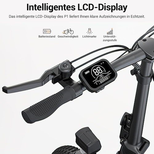 ENGWE BLACK- Bicicletta elettrica pieghevole 20" - 250W 13Ah 25km/h 100km E bike - Foto 9 di 17