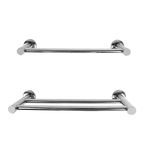 40/50/60cm Single Double Towel Rail Rack Holder Wall Mounted Bathroom Kitchen - Picture 9 of 24