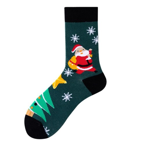 Breathable Santa Claus Medium Tube Socks Christmas Socks Cotton Female Socks - Picture 11 of 18