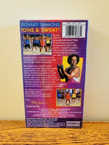 Richard Simmons TONE & SWEAT VHS Tape Workout Brand New Sealed - Picture 2 of 4