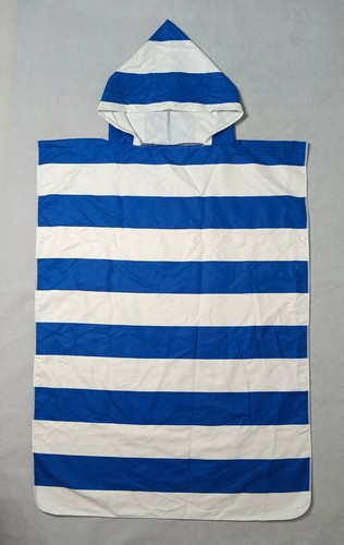 Aztec Geometric Chevron Diamonds Striped Hooded Beach Poncho Towel Changing Robe - Picture 8 of 28
