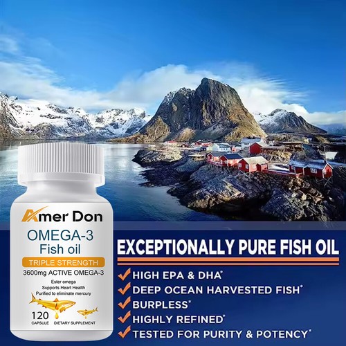 Fish Oil 3600 mg with EPA & DHA - Triple Strength Omega 3 2800mg Supplement - Picture 5 of 10