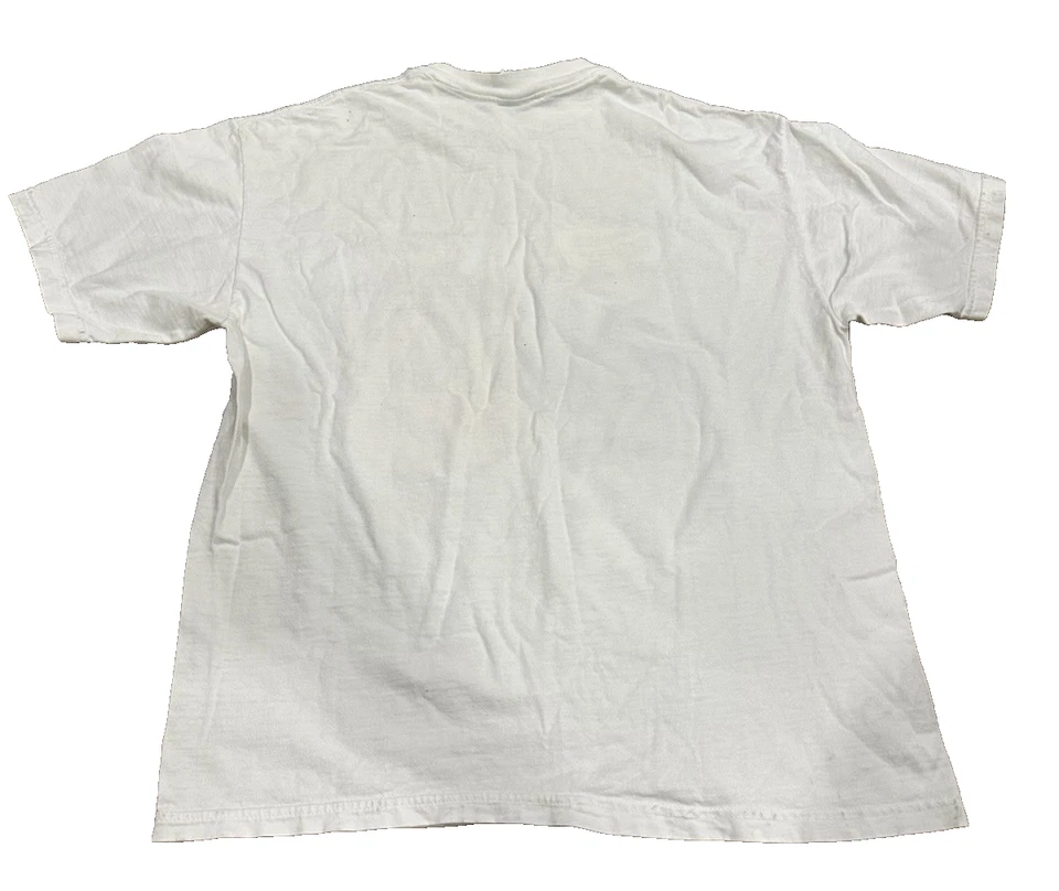 Chicken Pussy Funny Fight Men's T-shirt White Size Large Made In USA - Image 2 of 4