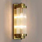 Gold Wall Lamp Glass Wall Sconce Modern Indoor Wall Light Fixture Bedroom Decor