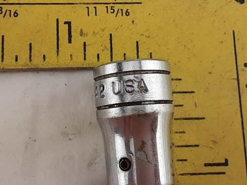 Snap-on Tools USA 3/8” Drive 1/4" Flat Head Chrome Socket Driver F42 - Bild 6 von 9