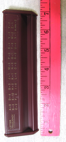 4 Scrabble Deluxe Letter Rack Burgundy Tile Holder w /Count Stickers & Timer - Picture 4 of 8