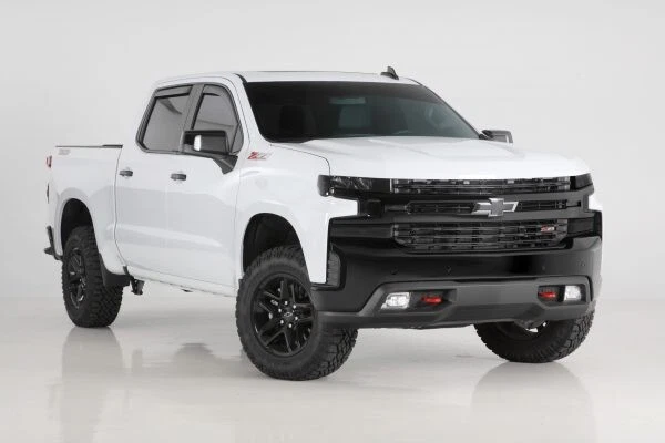 Cubiertas de faros de estilo GTS de carbono 6 piezas. Se adapta a Chevy Silverado 1500 2019-2022 Foto 3 de 3