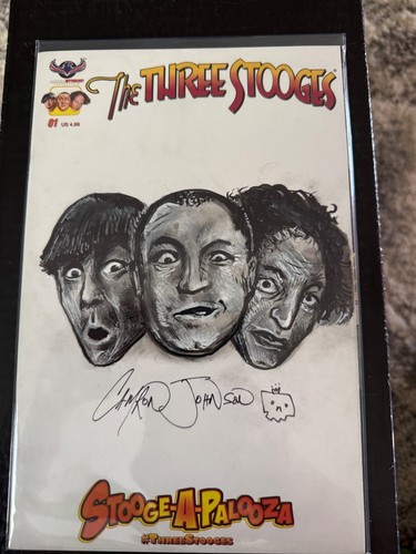 Los Tres Chiflados #1 (2016) Variante de Cubierta de Boceto Cameron Johnson Boceto y Letrero - Imagen 1 de 8