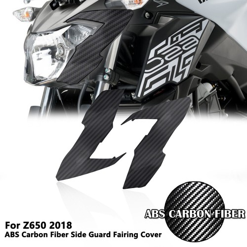 Carbon Fiber Front headlight Side Guard Fairing Cover Protection For Z650 17-23 - Imagen 2 de 7