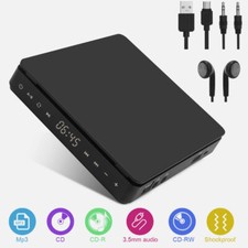 Portable Rechargeable CD MP3 CD Player 1200mAh w/Two Headphone Jacks Anti-Skip