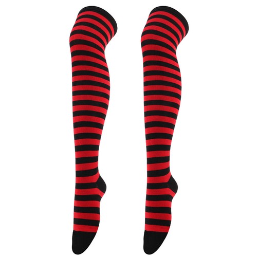 Christmas High Long Socks Over Knee Stripe Sock Christmas Cosplay Party Costumes - Picture 16 of 69