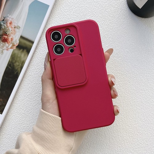 For iPhone 16 15 14 13 12 Pro Max 11 Slide Camera Protection Silicone Case Cover - Picture 16 of 20