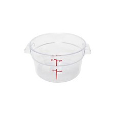 2 QT ROUND FOOD STORAGE CONTAINER, PC, CLEAR LOT OF  (Ea)