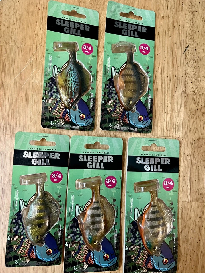 Megabass (lote de 5) Sleeper Gill Swimbaits pesca de lubina, ¡nuevo! ¡Envío gratis! Nuevo con etiquetas Foto 3 de 4