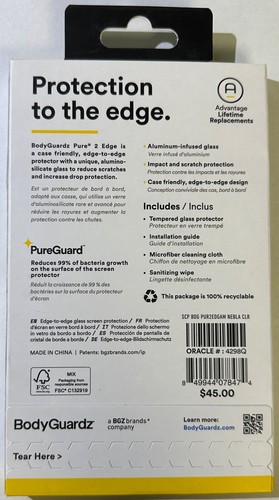 BodyGuardz Pure 2 Edge to Edge Glass Screen Protector Apple iPhone 13 / 13 Pro - Picture 2 of 2
