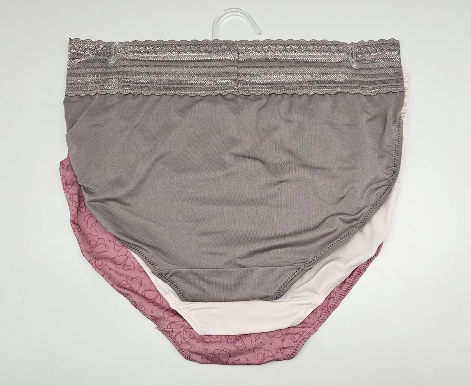 Paquete de 3 ADVERTENCIAS Cintura sin pellizcos para mujer M L XL Micro Corte Alto Taupe Crema Malva Foto 3 de 4