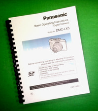 Basic Owners Manual for Panasonic DMC-LX5 Camera 44 Pages W/Clear Covers 