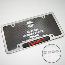 Sliver | 2PCS moveland 2019 2 Holes Stainless Steel License Plate Frame for US Standard