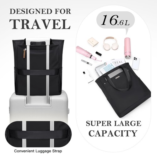 Sac à Dos Ordinateur Portable Femme 16 Pouces Elegant Antivol 2 en 1 Sac à Ma... - Afbeelding 6 van 9