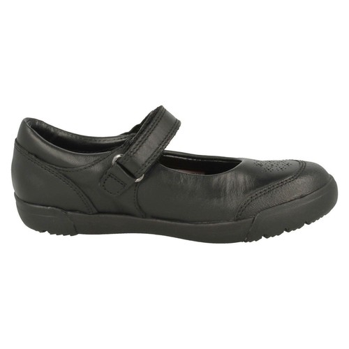 cierre Sky Girls cuero de Clarks Mini cinta con Zapatilla de escolar negro wqaRfg4f