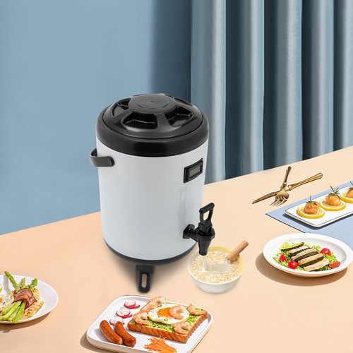 Insulated Beverage Dispenser Coffee Tea Hot & Cold Water Drink Dispenser White - Picture 4 of 58