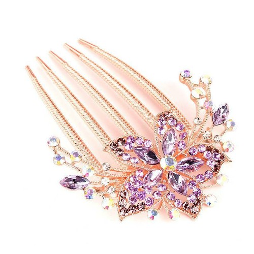 Bridal Hair Accessories Hair Comb Pins Diamante Crystal Wedding Rhinestone - Picture 5 of 18