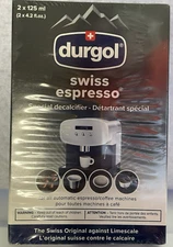 Durgol Swiss Limescale Decalcifier for Coffee & Espresso Machines 2 Bottles NEW