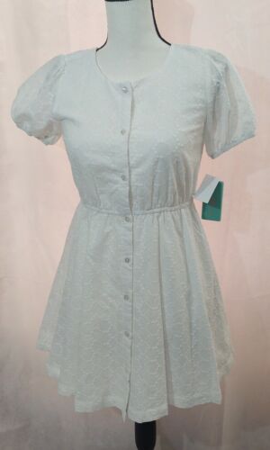 NWT COPPER KEY WHITE EYELET FLORAL COTTON DRESS GIRLS LG BUTTON UP EASTER SUMMER - Picture 2 of 8