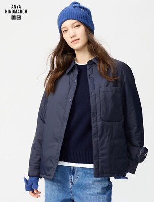 パフテックシャツジャケット XL ネイビー　anya hindmarch UNIQLO × ANYA HINDMARCH PUFFTECH Shirt Jacket Warm Winter