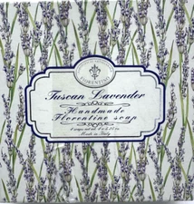 Made in Italy~Tuscan Flower Lavender Scented Soap~Set of 3~Handmade Florentine .