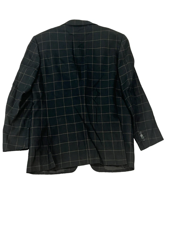 CHAQUETA BLAZER ABRIGO DEPORTIVO TRUSSINI LINEA NUOVA NEGRA CUADROS VENTANA 52 44 PECHO Foto 4 de 4